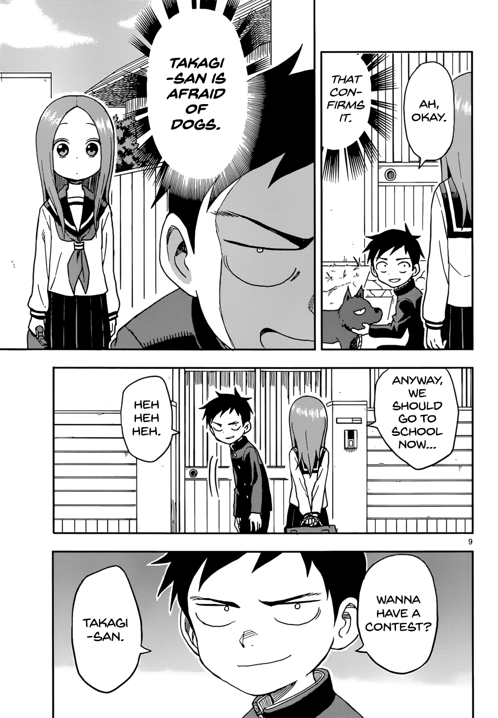 Karakai Jouzu no Takagi-san Chapter 85 page 9 - Chapter 85: Dog