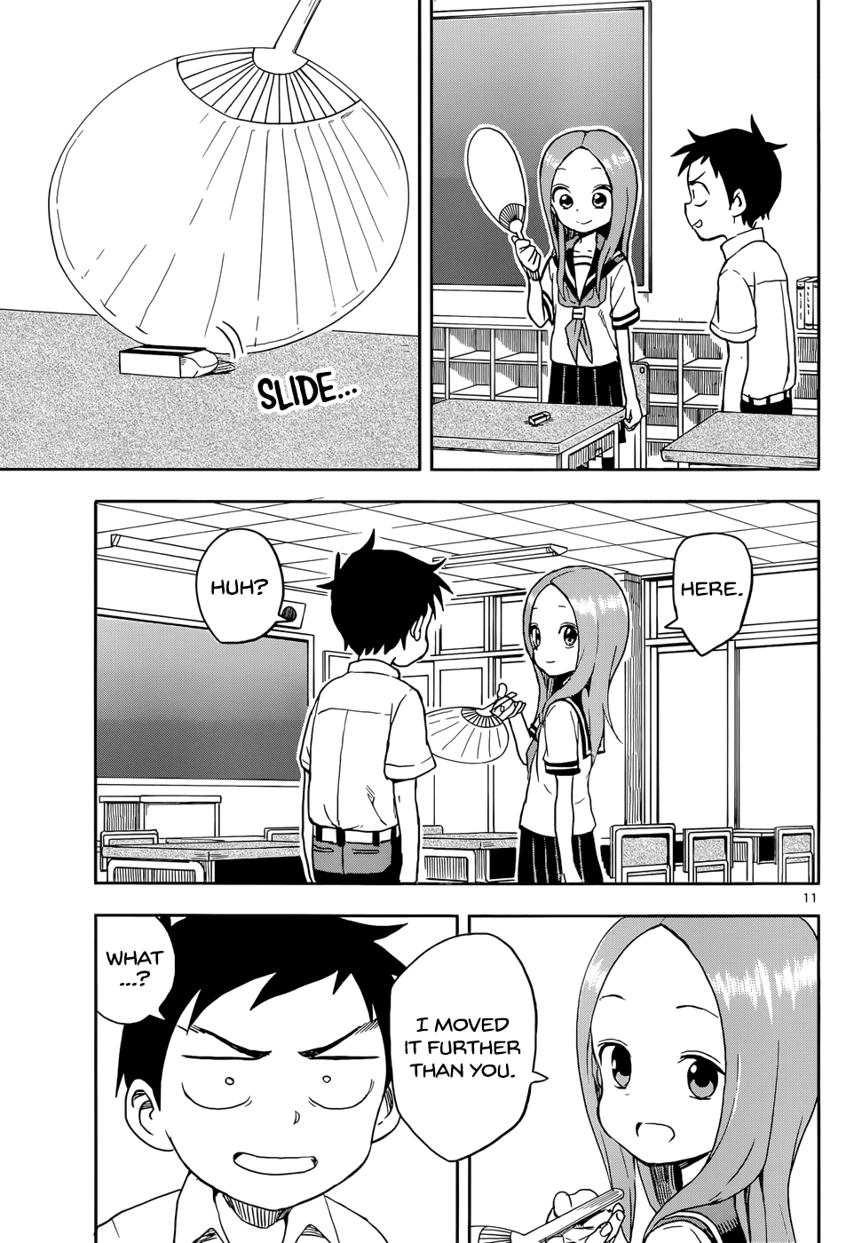 Karakai Jouzu no Takagi-san Chapter 86 page 11 - Chapter 86: Fan