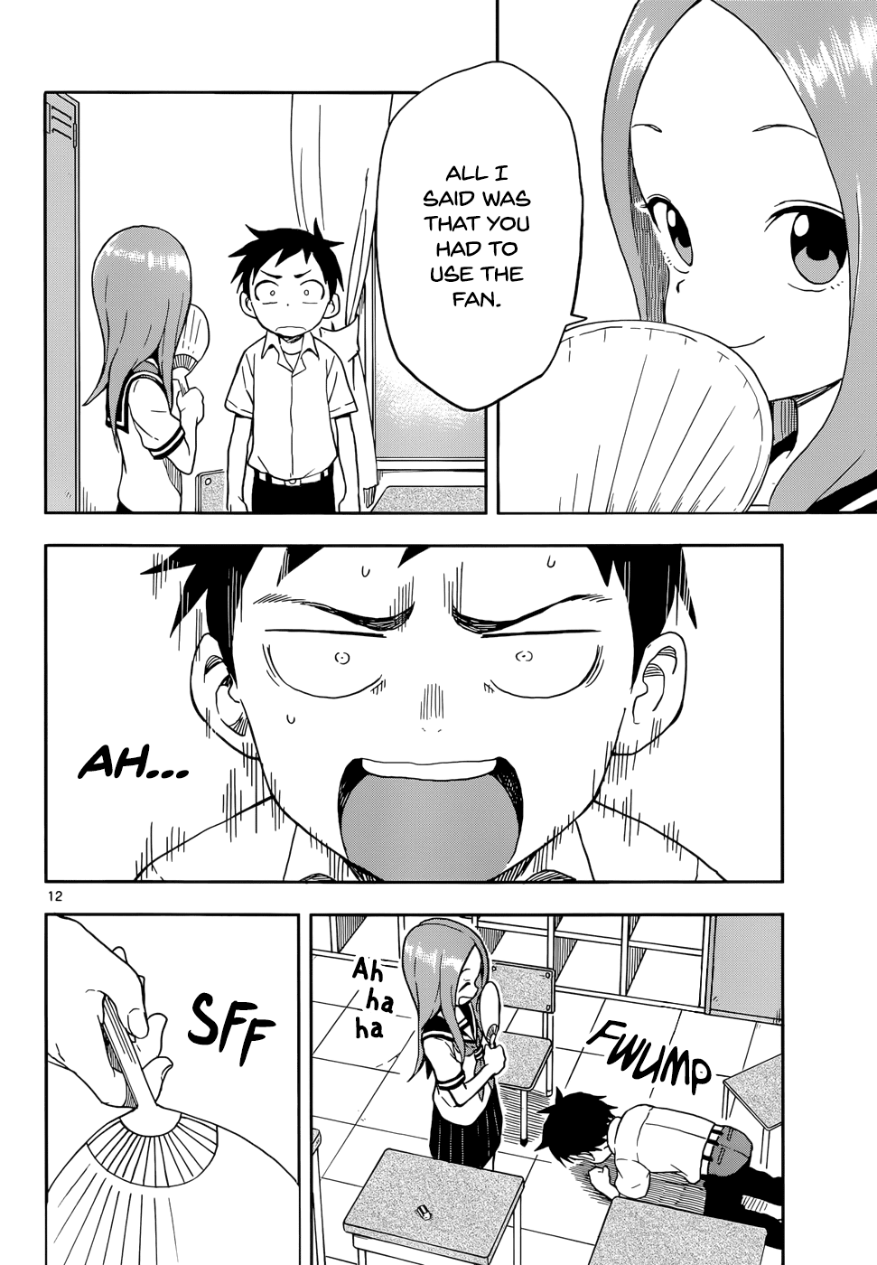 Karakai Jouzu no Takagi-san Chapter 86 page 12 - Chapter 86: Fan
