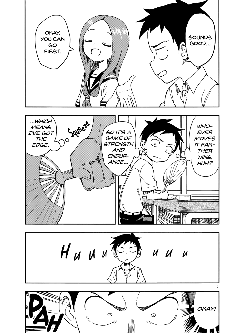Karakai Jouzu no Takagi-san Chapter 86 page 7 - Chapter 86: Fan