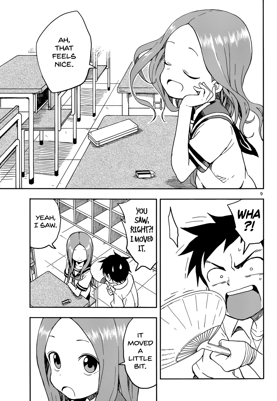 Karakai Jouzu no Takagi-san Chapter 86 page 9 - Chapter 86: Fan