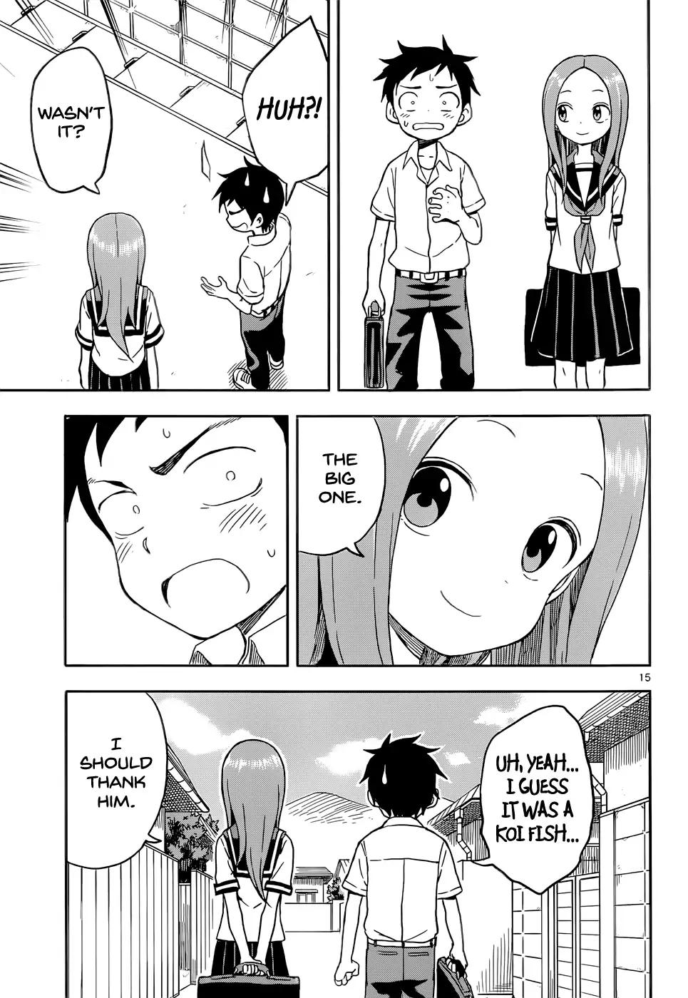Karakai Jouzu no Takagi-san Chapter 89 page 15 - Chapter 89: Fishing
