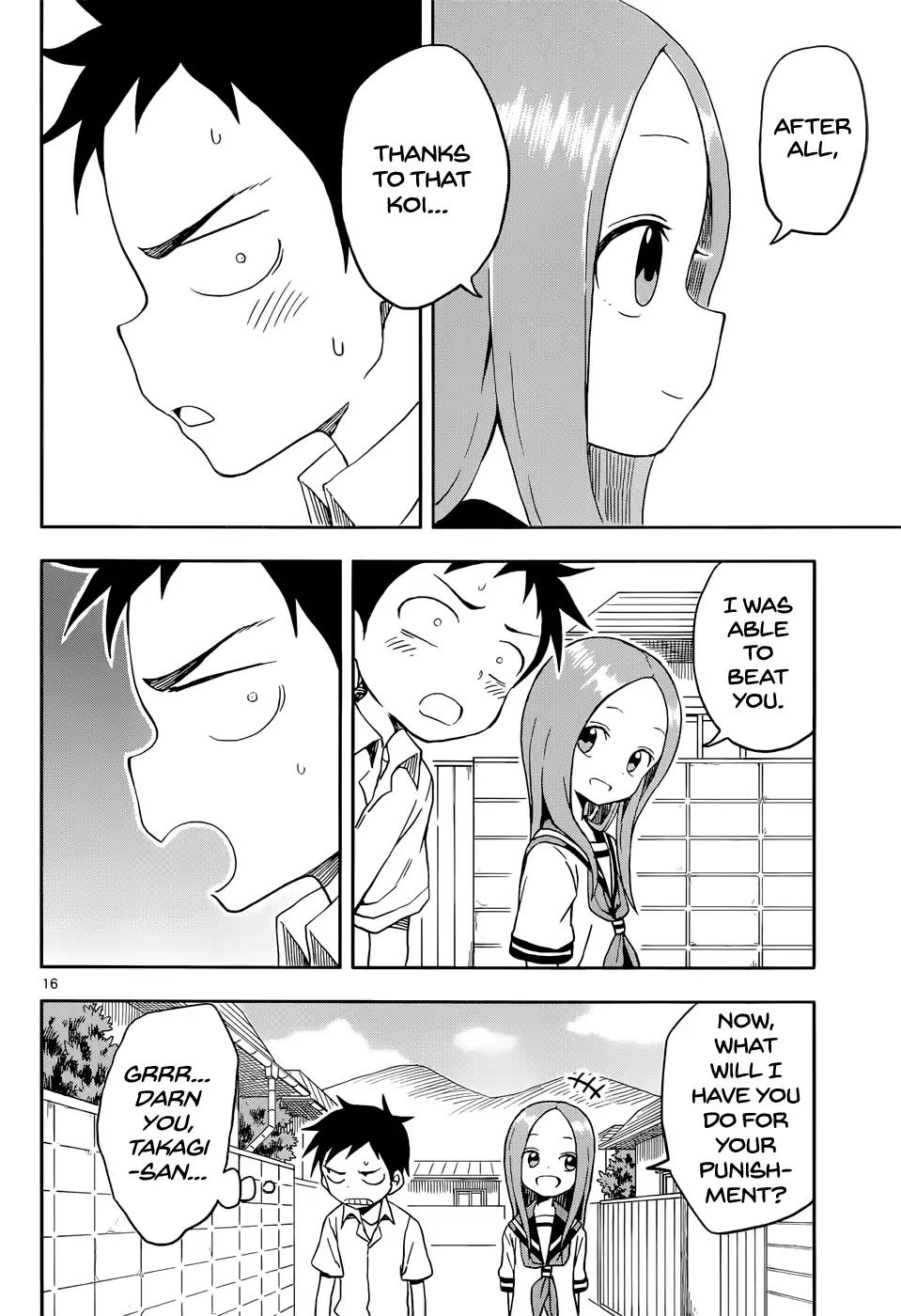 Karakai Jouzu no Takagi-san Chapter 89 page 16 - Chapter 89: Fishing
