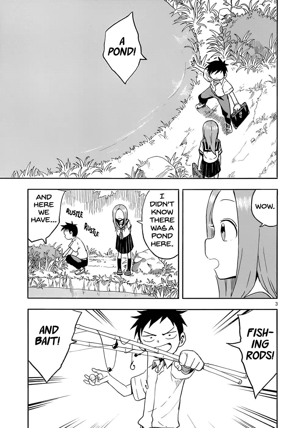 Karakai Jouzu no Takagi-san Chapter 89 page 3 - Chapter 89: Fishing