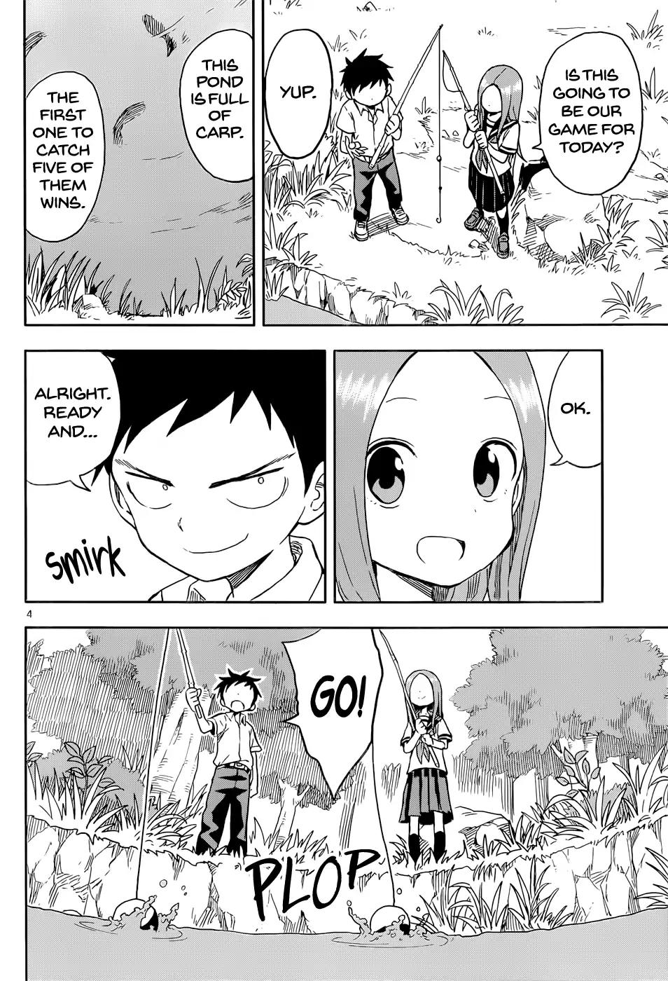 Karakai Jouzu no Takagi-san Chapter 89 page 4 - Chapter 89: Fishing