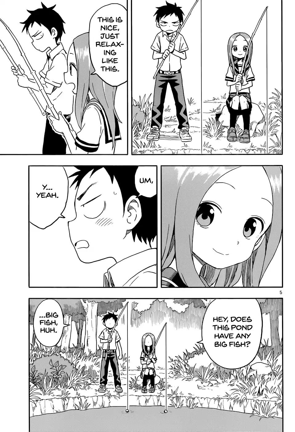 Karakai Jouzu no Takagi-san Chapter 89 page 5 - Chapter 89: Fishing