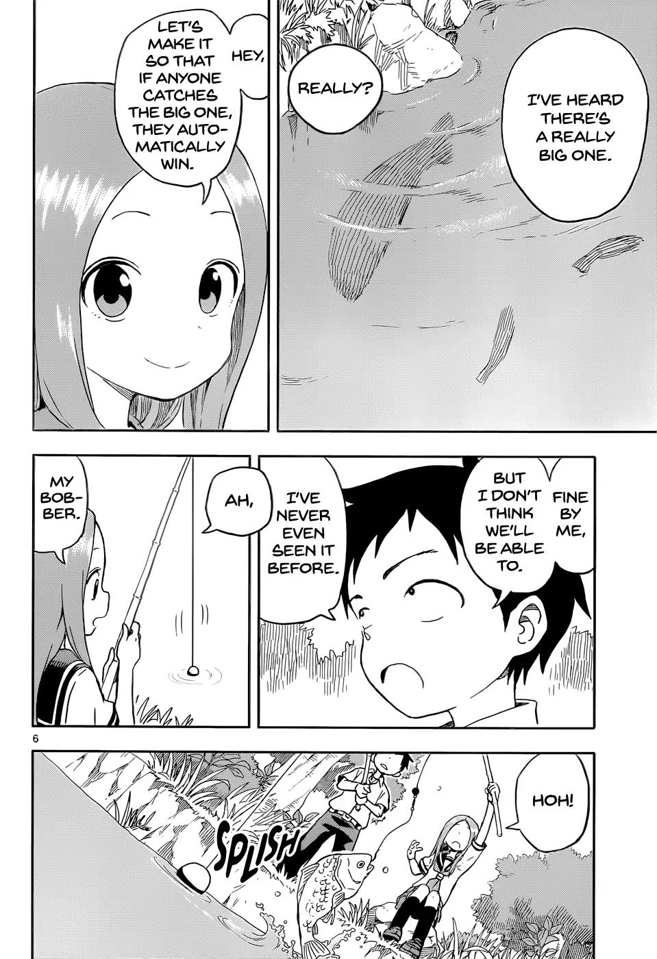 Karakai Jouzu no Takagi-san Chapter 89 page 6 - Chapter 89: Fishing