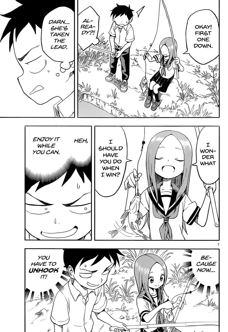 Karakai Jouzu no Takagi-san Chapter 89 page 7 - Chapter 89: Fishing