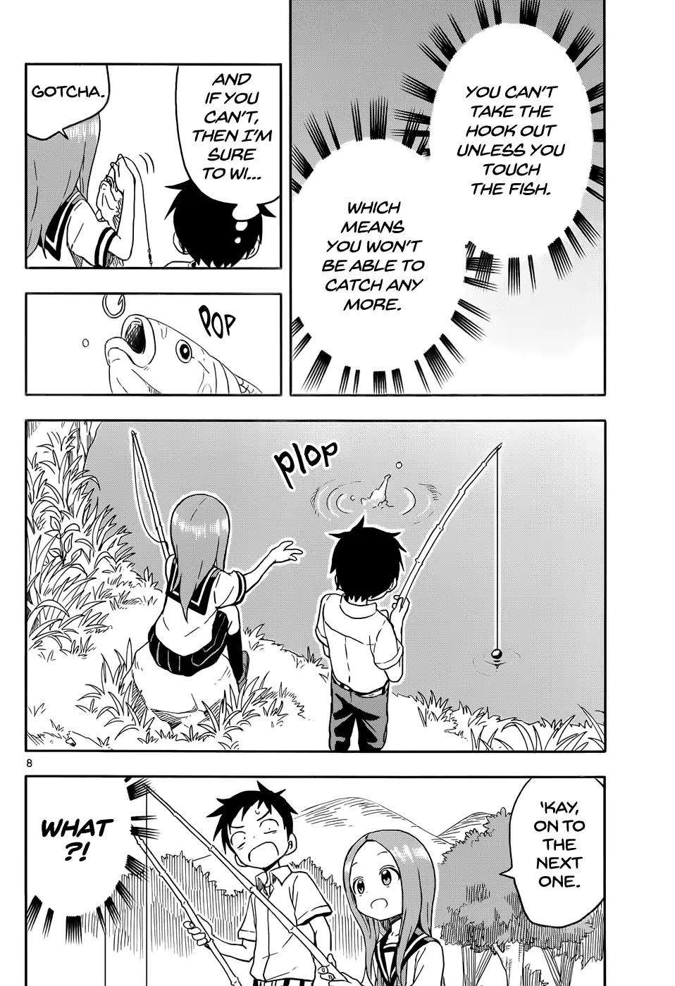 Karakai Jouzu no Takagi-san Chapter 89 page 8 - Chapter 89: Fishing