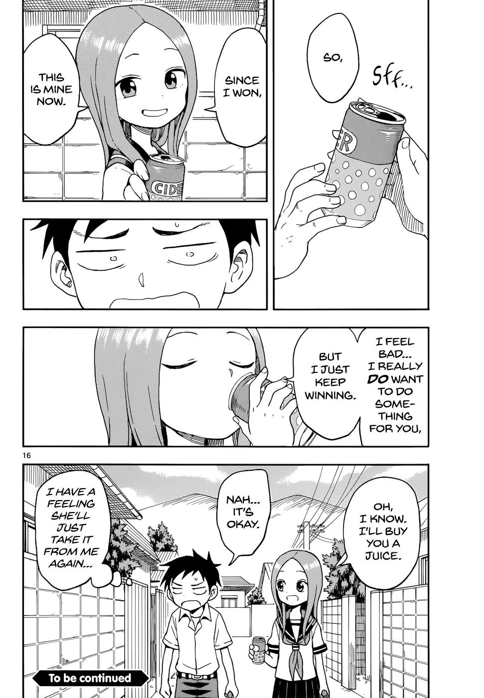 Karakai Jouzu no Takagi-san Chapter 90 page 16 - Chapter 90: Blood Type