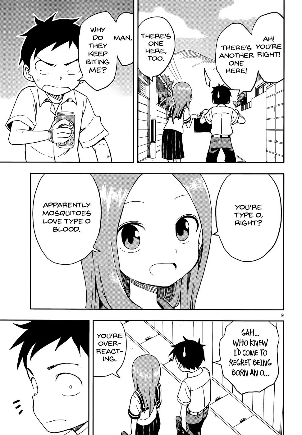 Karakai Jouzu no Takagi-san Chapter 90 page 9 - Chapter 90: Blood Type