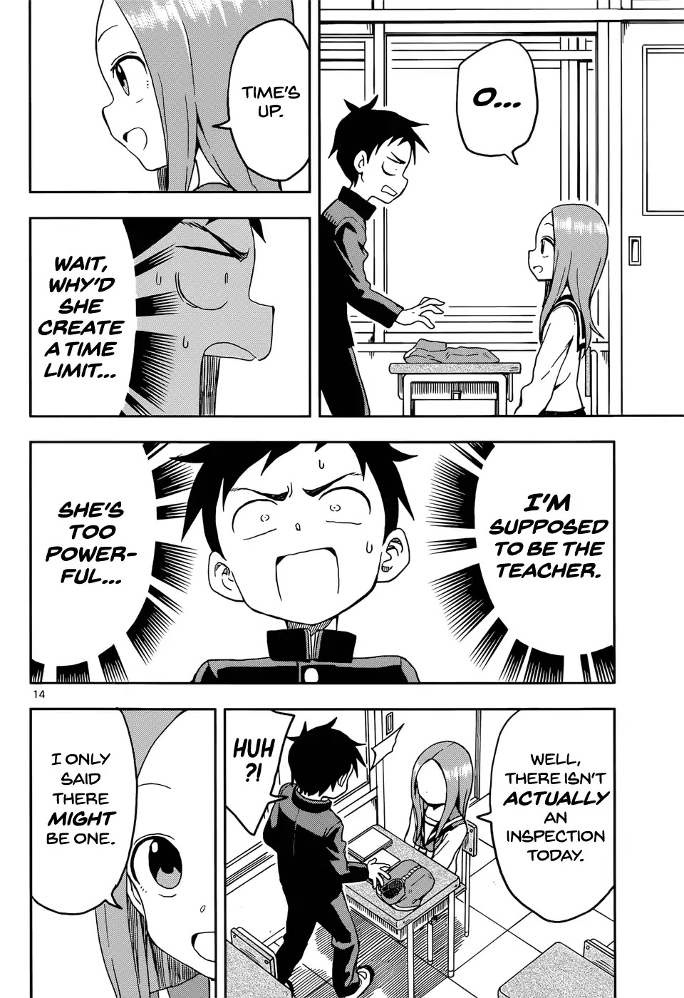 Karakai Jouzu no Takagi-san Chapter 91 page 14 - Chapter 91: Bag Inspection