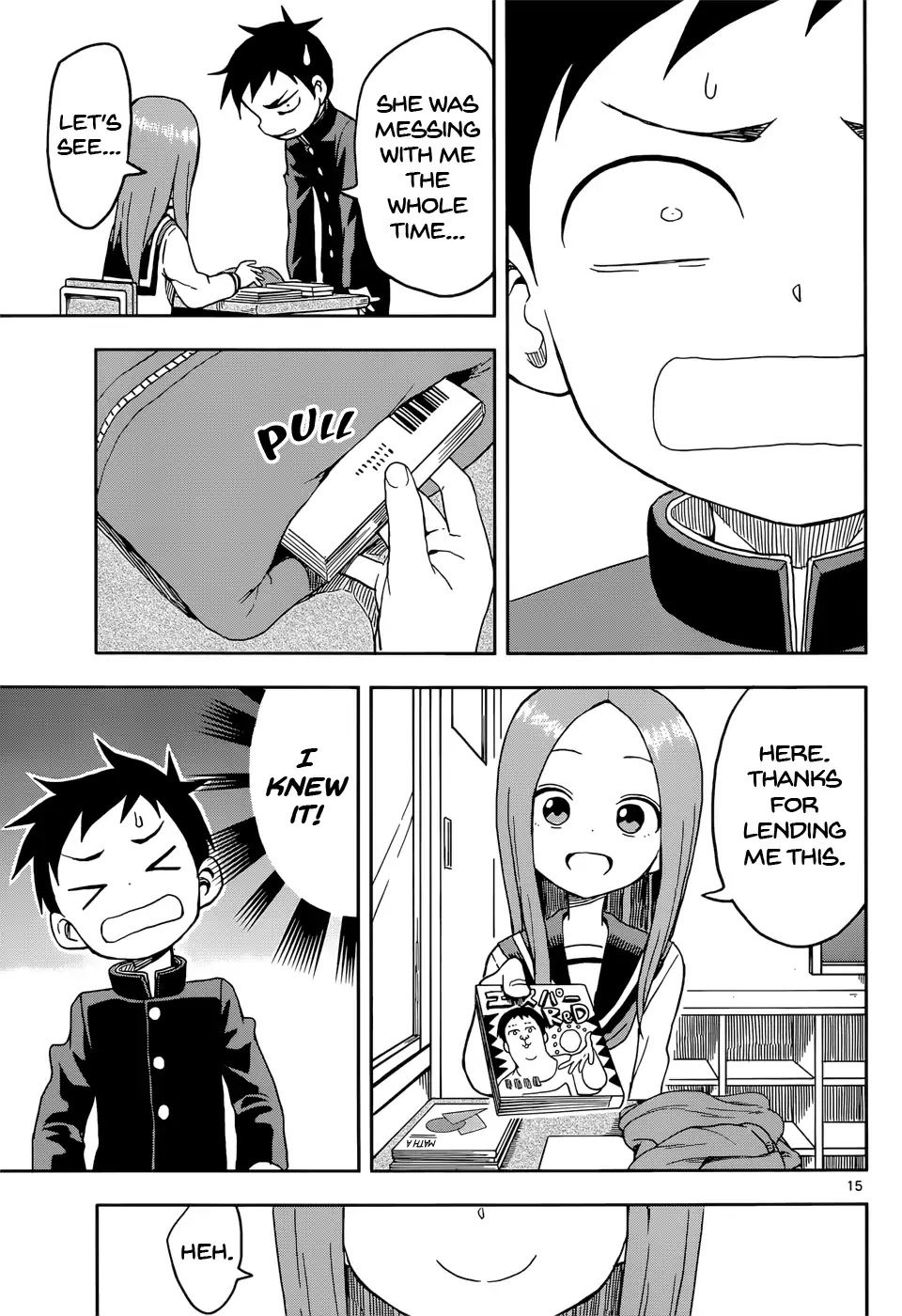 Karakai Jouzu no Takagi-san Chapter 91 page 15 - Chapter 91: Bag Inspection