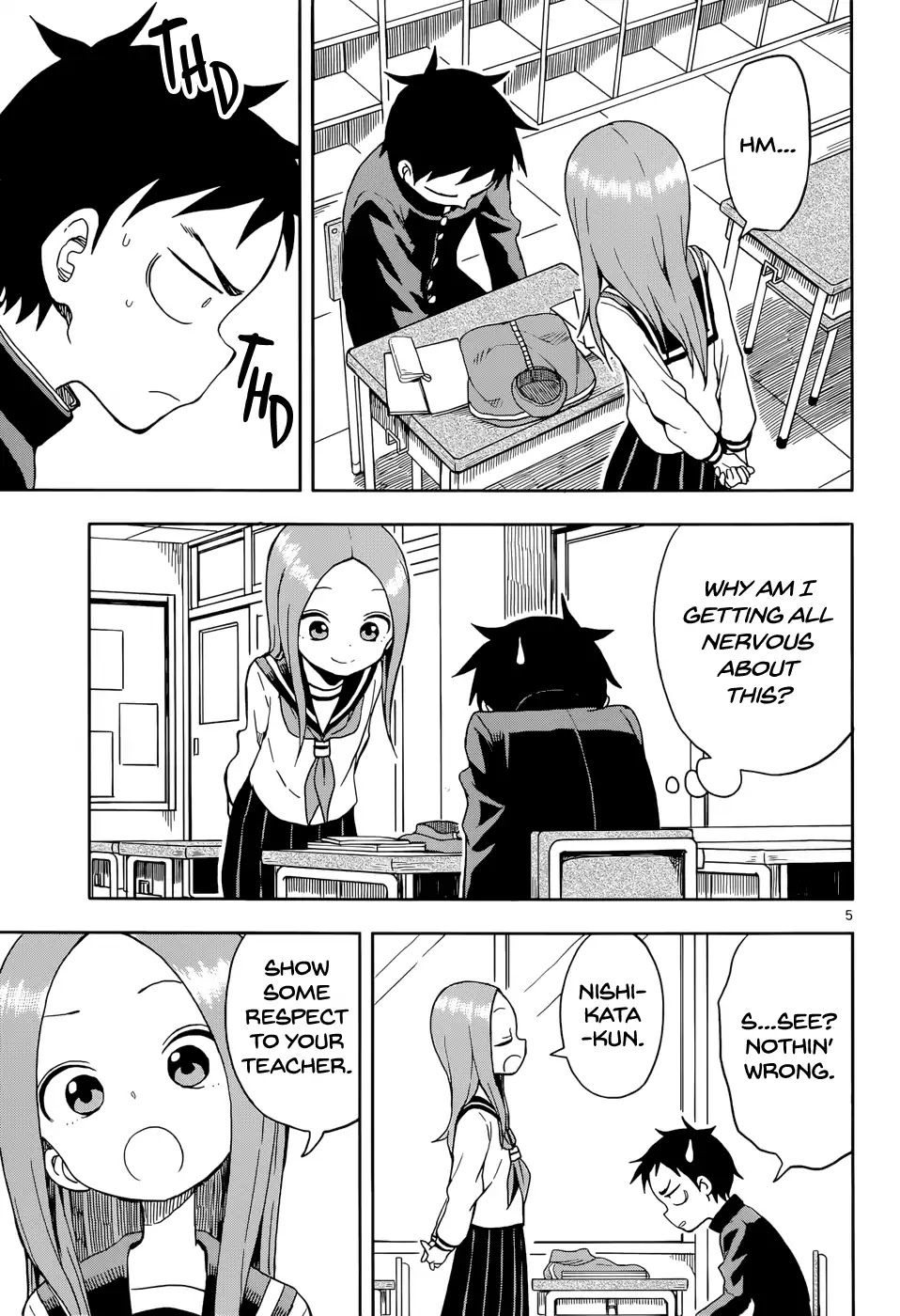 Karakai Jouzu no Takagi-san Chapter 91 page 5 - Chapter 91: Bag Inspection
