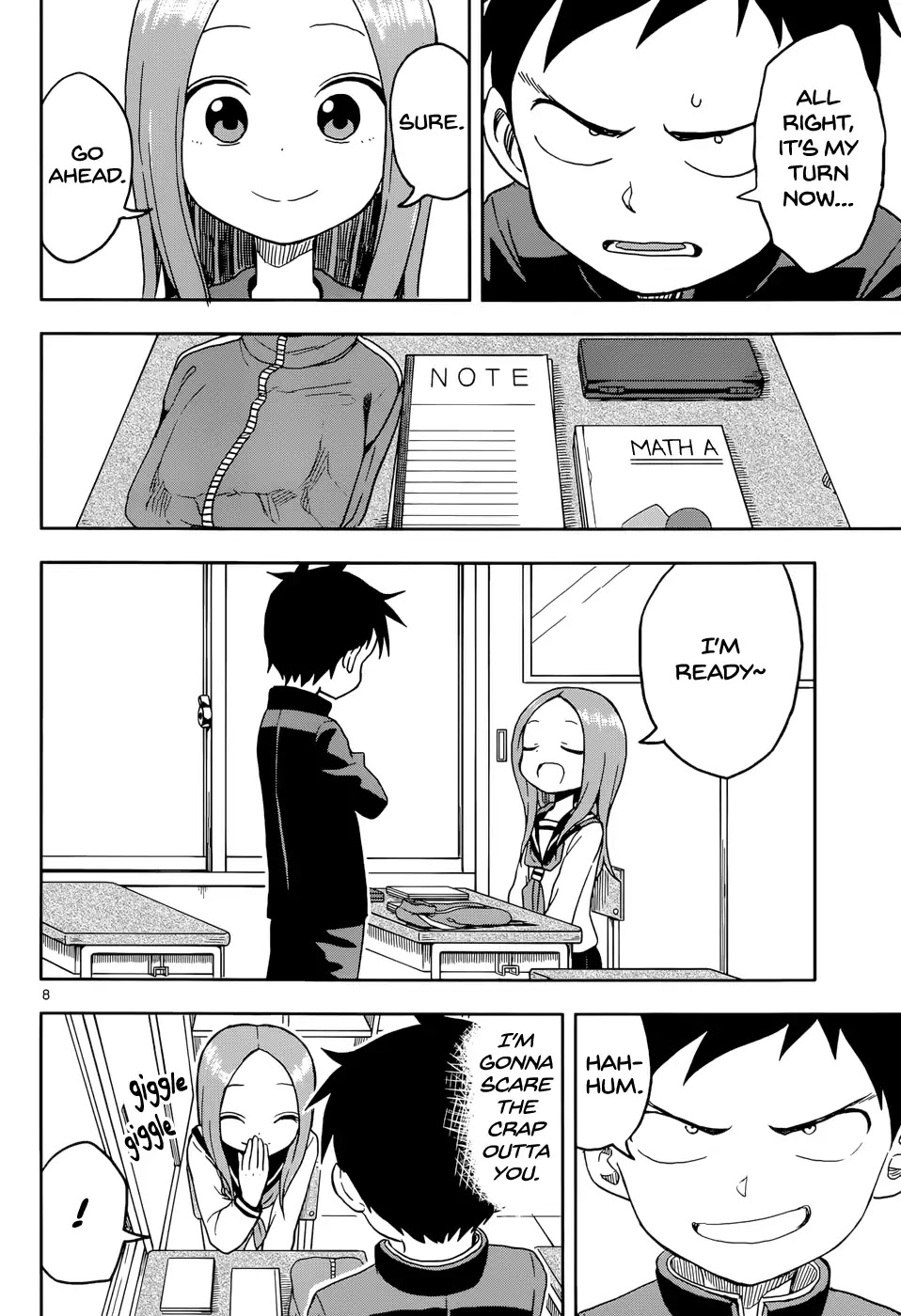 Karakai Jouzu no Takagi-san Chapter 91 page 8 - Chapter 91: Bag Inspection