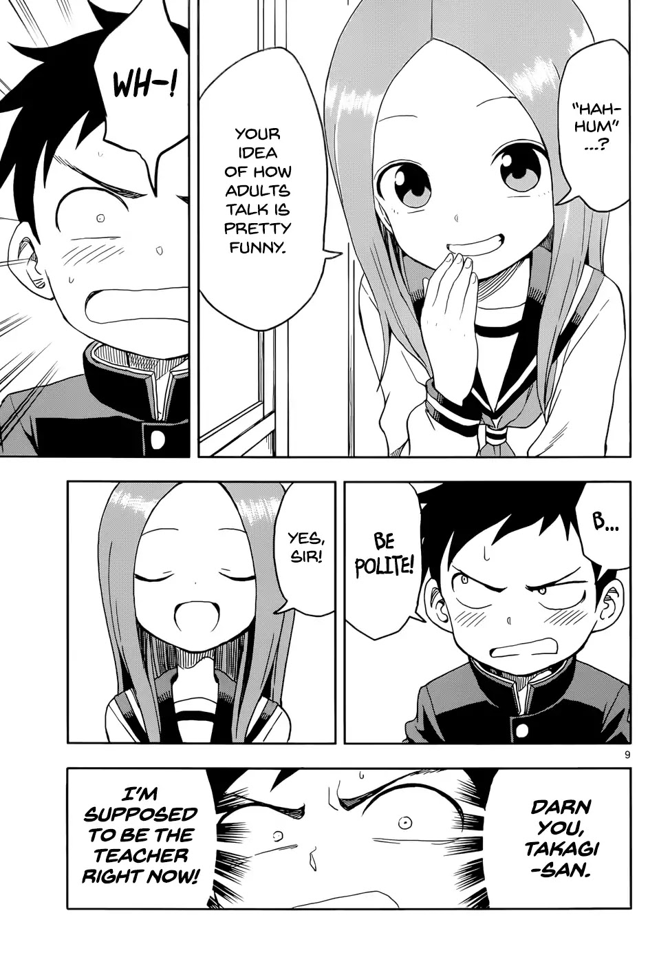Karakai Jouzu no Takagi-san Chapter 91 page 9 - Chapter 91: Bag Inspection