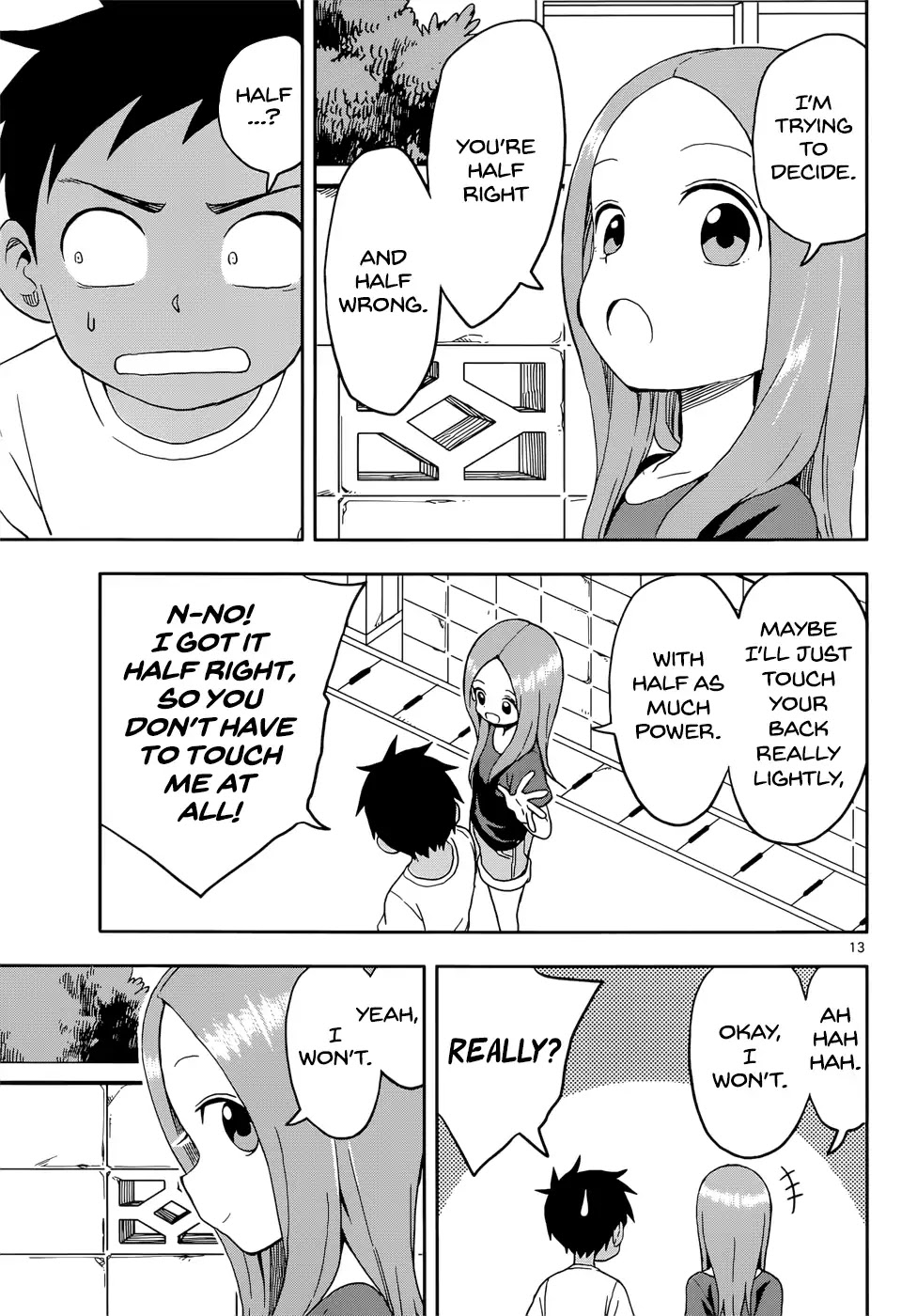 Karakai Jouzu no Takagi-san Chapter 92 page 13 - Chapter 92: Sunburn
