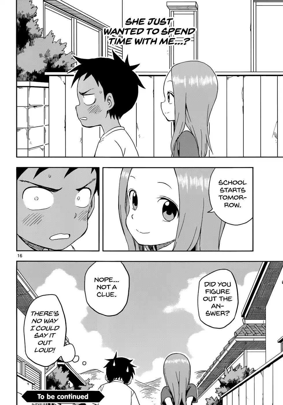 Karakai Jouzu no Takagi-san Chapter 92 page 16 - Chapter 92: Sunburn