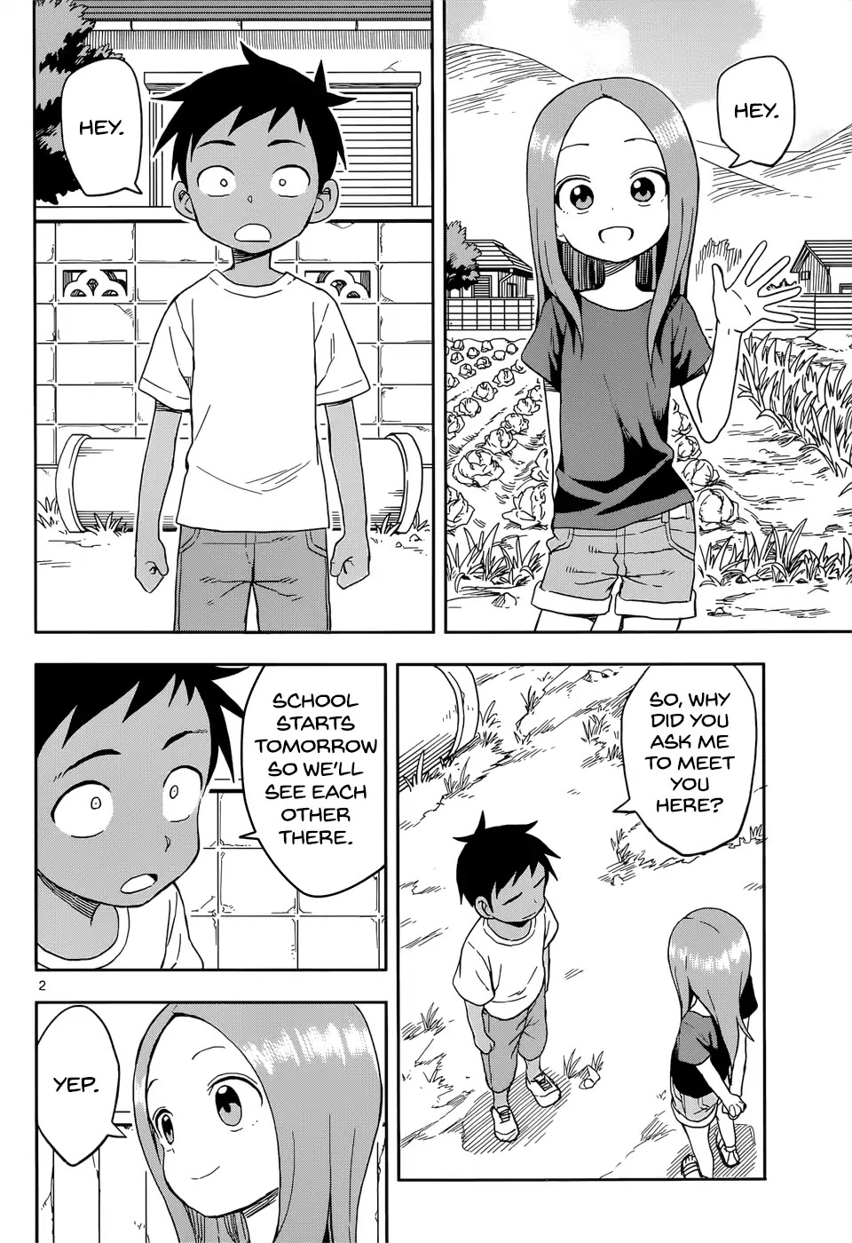 Karakai Jouzu no Takagi-san Chapter 92 page 2 - Chapter 92: Sunburn