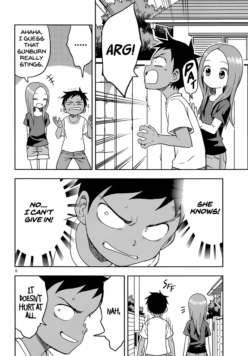 Karakai Jouzu no Takagi-san Chapter 92 page 6 - Chapter 92: Sunburn