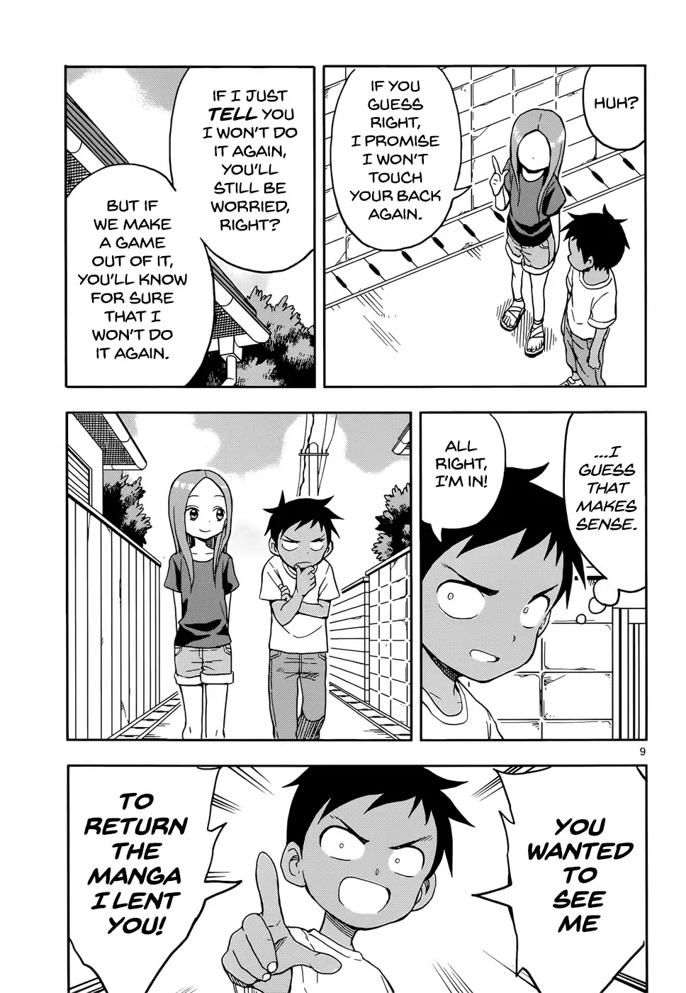 Karakai Jouzu no Takagi-san Chapter 92 page 9 - Chapter 92: Sunburn