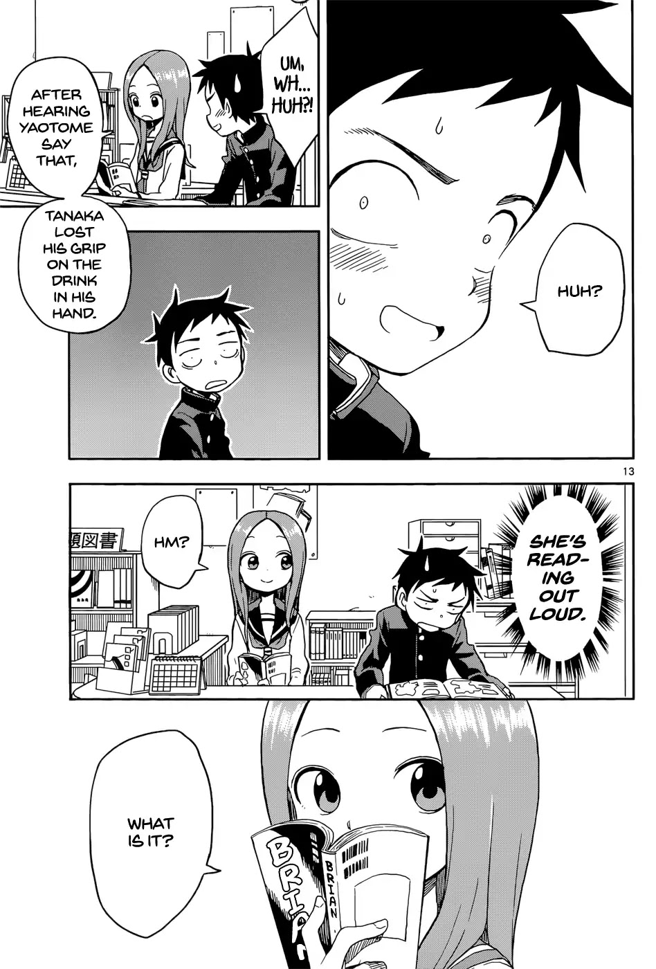Karakai Jouzu no Takagi-san Chapter 94 page 13 - Chapter 94: Library Committee Member