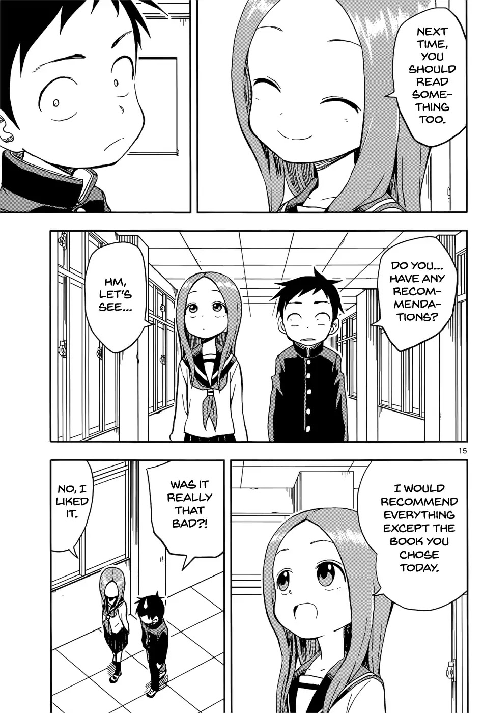 Karakai Jouzu no Takagi-san Chapter 94 page 15 - Chapter 94: Library Committee Member