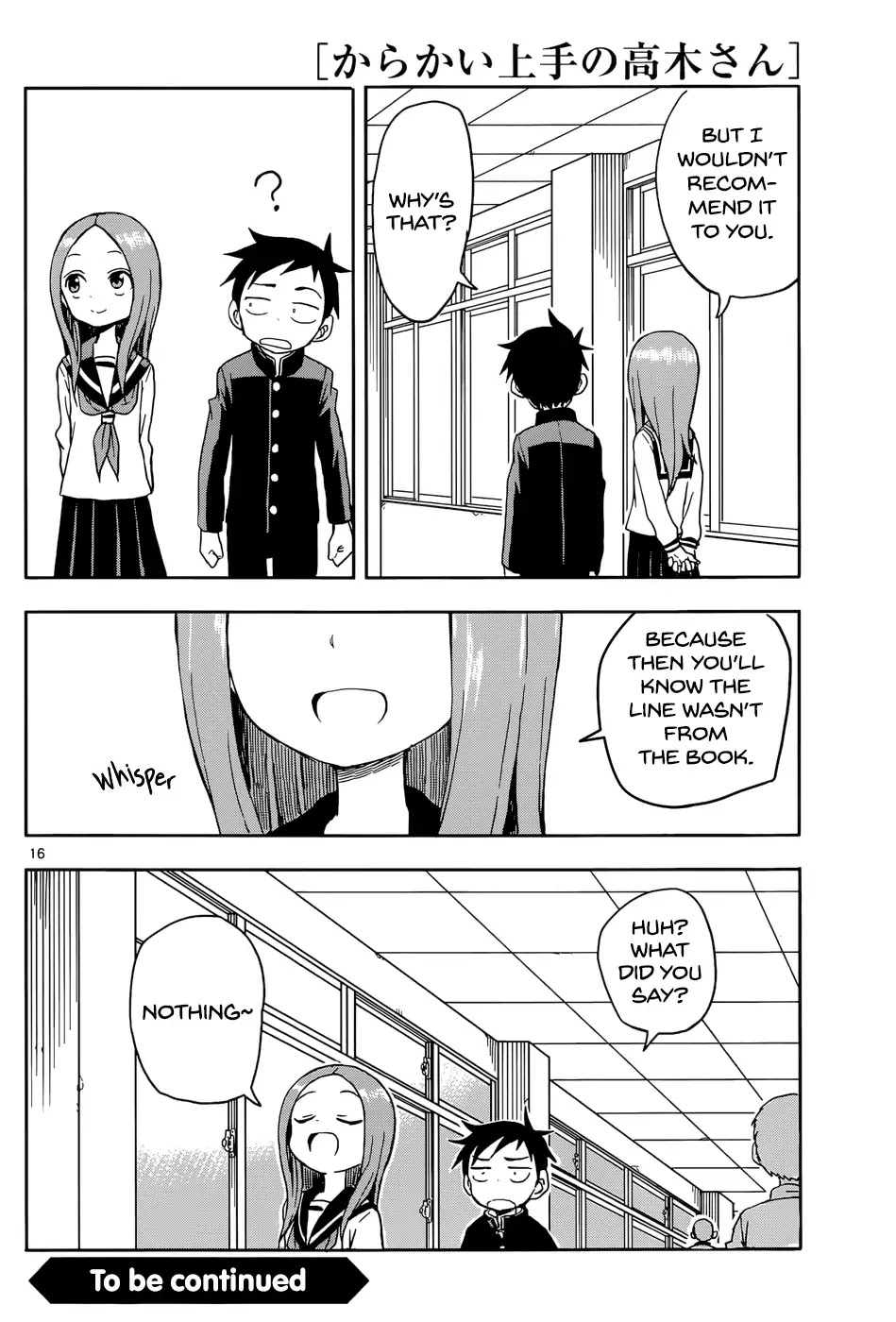Karakai Jouzu no Takagi-san Chapter 94 page 16 - Chapter 94: Library Committee Member