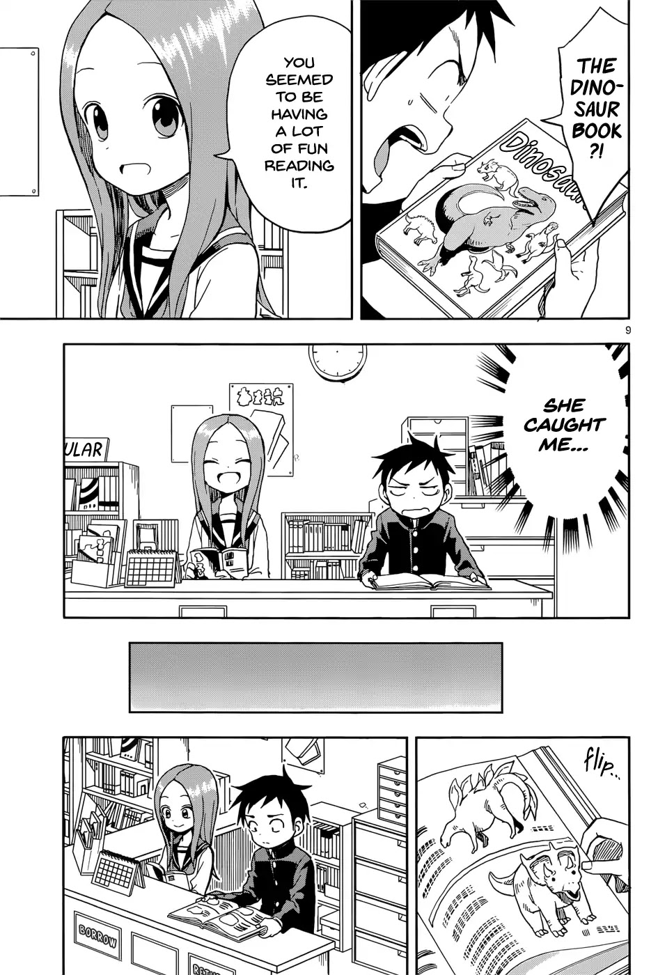 Karakai Jouzu no Takagi-san Chapter 94 page 9 - Chapter 94: Library Committee Member