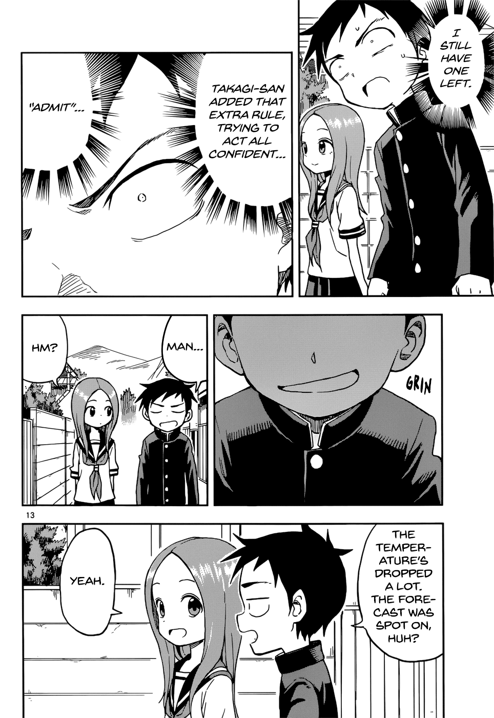 Karakai Jouzu no Takagi-san Chapter 95 page 13 - Chapter 95: Changing Uniforms