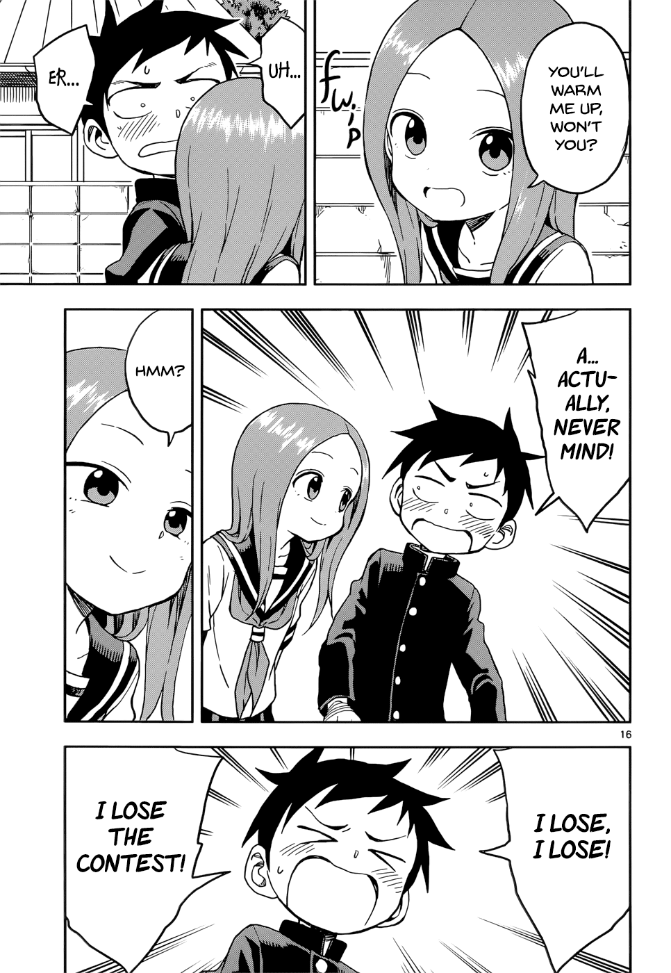 Karakai Jouzu no Takagi-san Chapter 95 page 16 - Chapter 95: Changing Uniforms