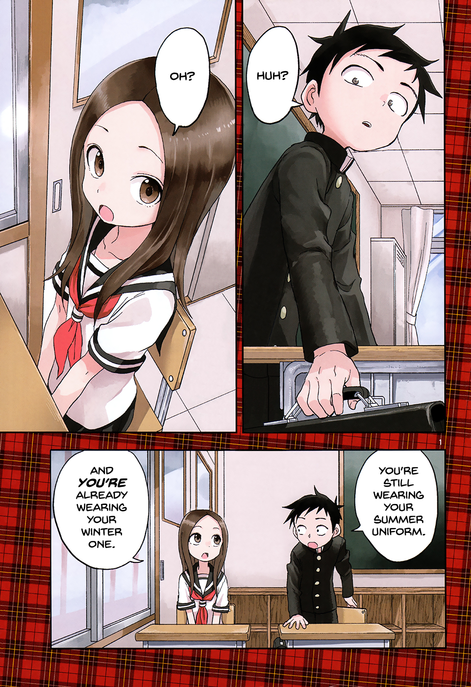 Karakai Jouzu no Takagi-san Chapter 95 page 2 - Chapter 95: Changing Uniforms