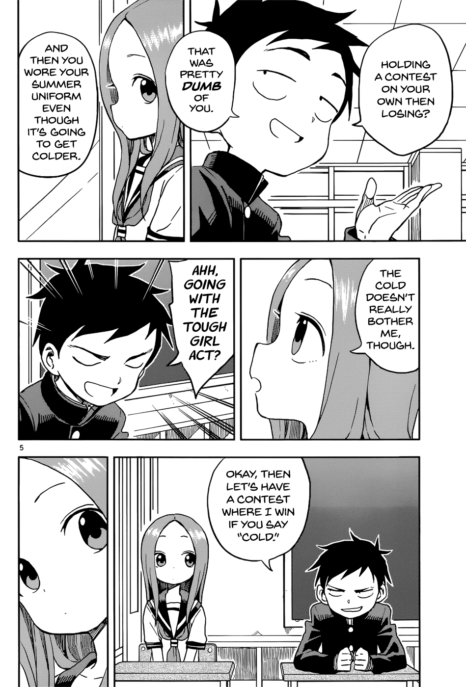 Karakai Jouzu no Takagi-san Chapter 95 page 5 - Chapter 95: Changing Uniforms