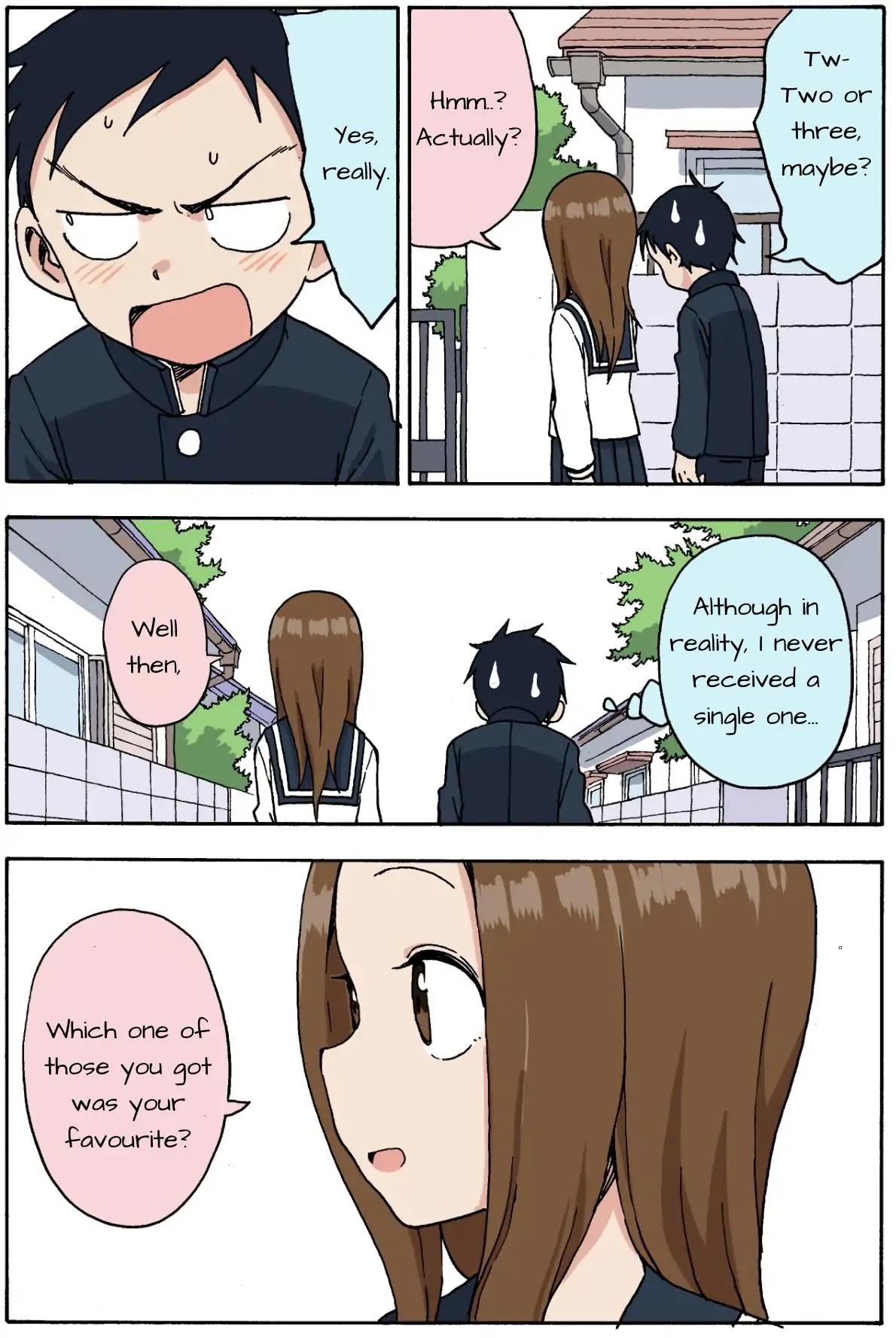 Karakai Jouzu no Takagi-san Chapter 96.5 page 2 - Chapter: Valentine's Short (2019)