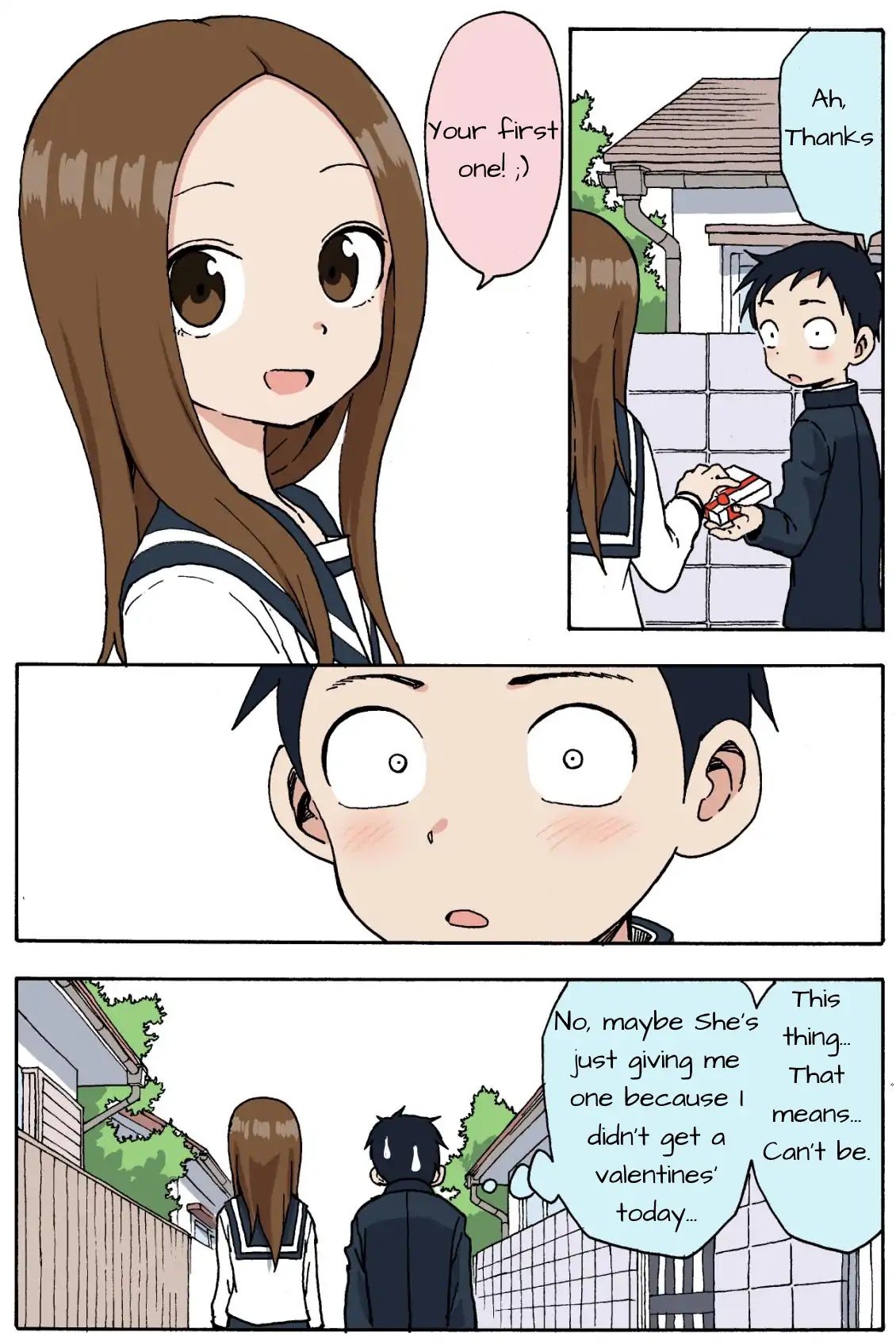 Karakai Jouzu no Takagi-san Chapter 96.5 page 4 - Chapter: Valentine's Short (2019)