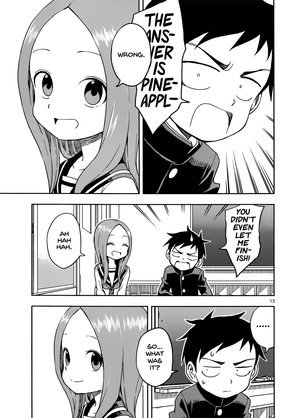 Karakai Jouzu no Takagi-san Chapter 96 page 13 - Chapter 96: Least Favorite Foods