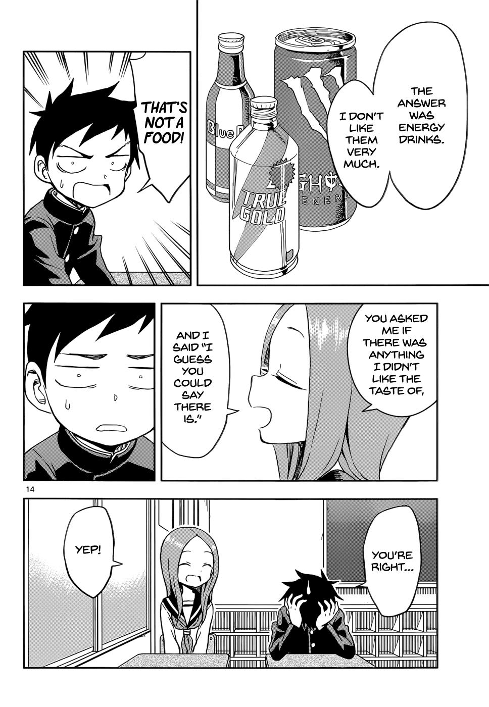 Karakai Jouzu no Takagi-san Chapter 96 page 14 - Chapter 96: Least Favorite Foods