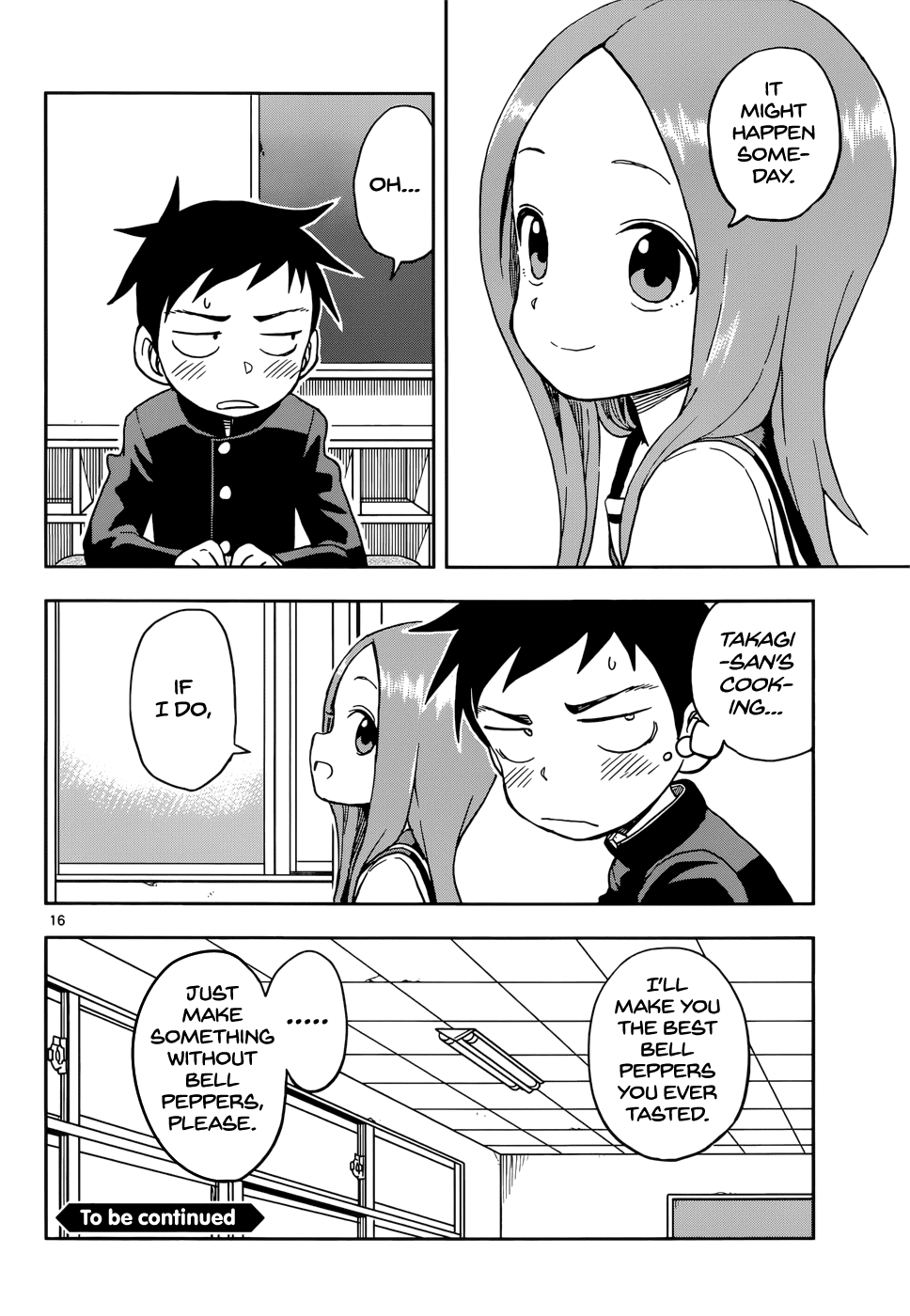 Karakai Jouzu no Takagi-san Chapter 96 page 16 - Chapter 96: Least Favorite Foods