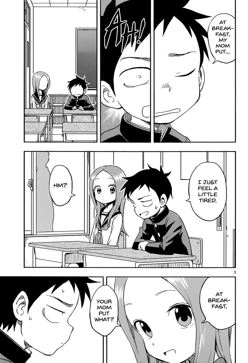 Karakai Jouzu no Takagi-san Chapter 96 page 3 - Chapter 96: Least Favorite Foods