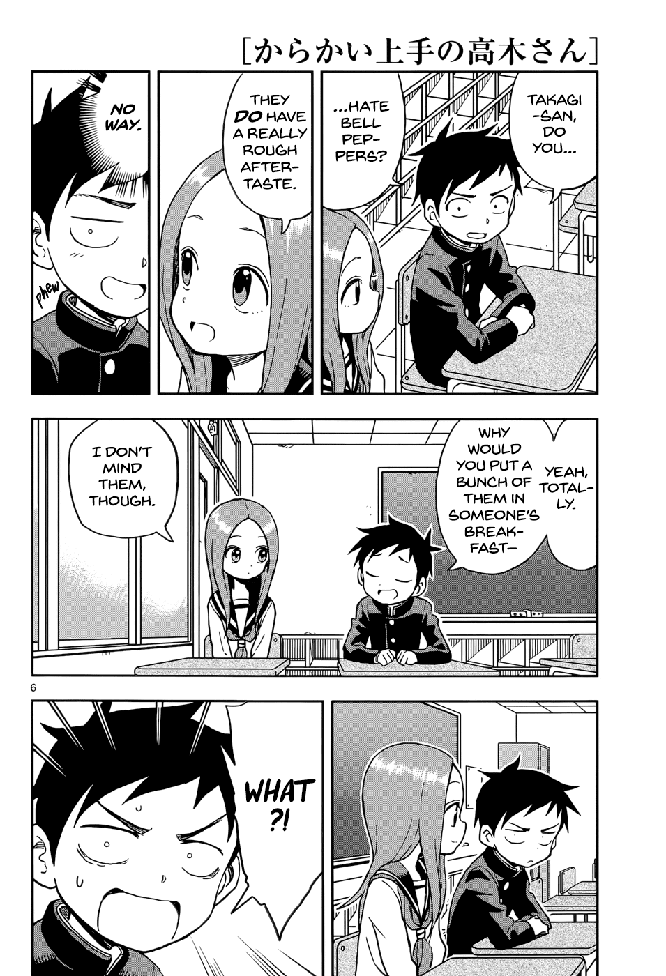 Karakai Jouzu no Takagi-san Chapter 96 page 6 - Chapter 96: Least Favorite Foods