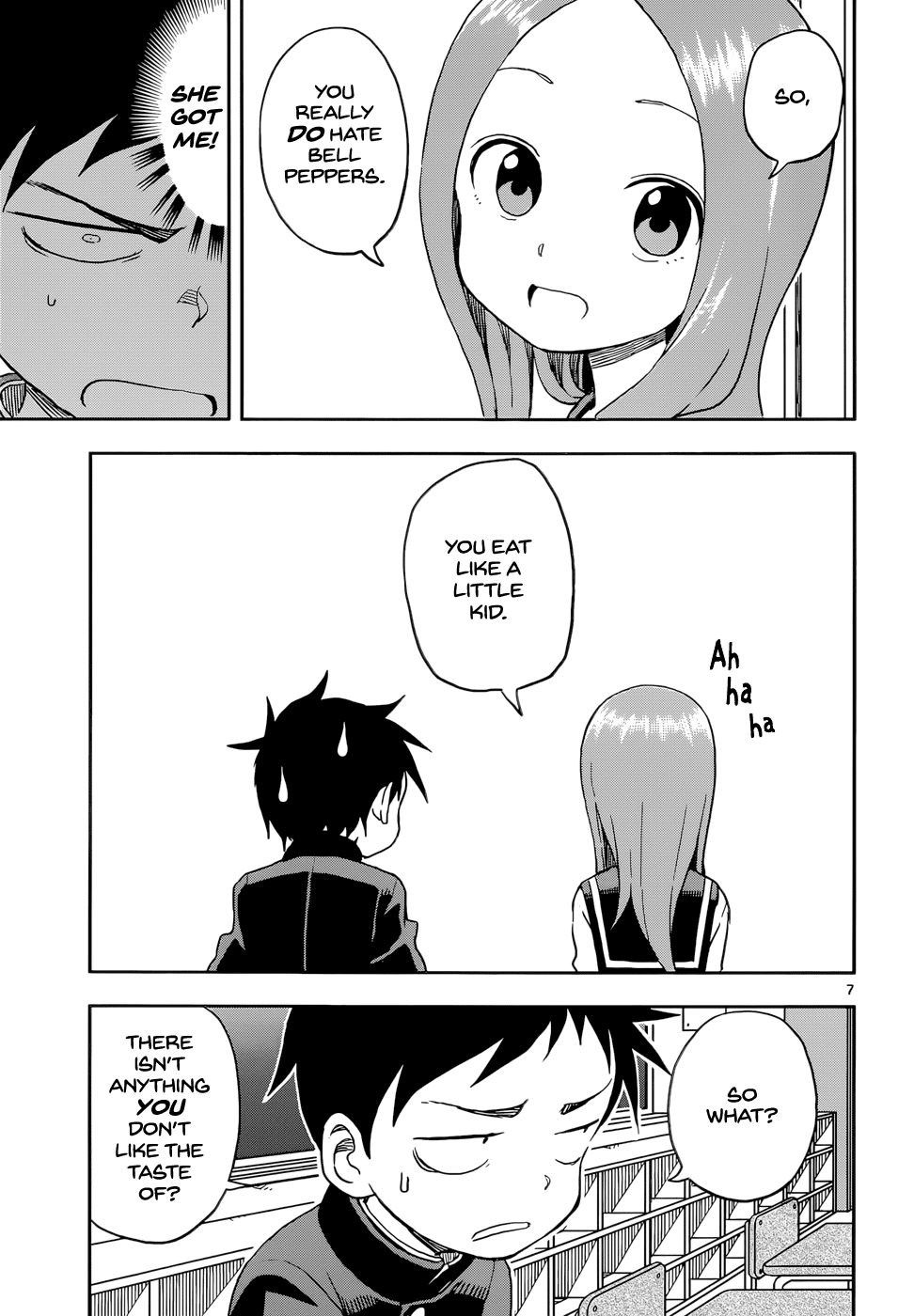 Karakai Jouzu no Takagi-san Chapter 96 page 7 - Chapter 96: Least Favorite Foods