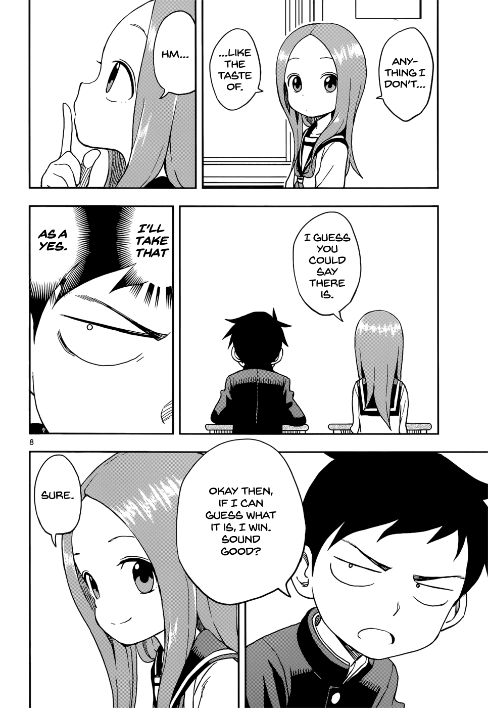 Karakai Jouzu no Takagi-san Chapter 96 page 8 - Chapter 96: Least Favorite Foods