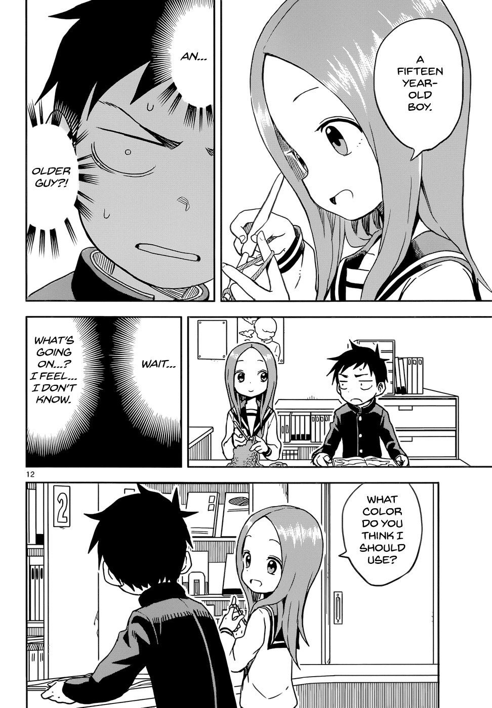 Karakai Jouzu no Takagi-san Chapter 97 page 12 - Chapter 97: Crocheting