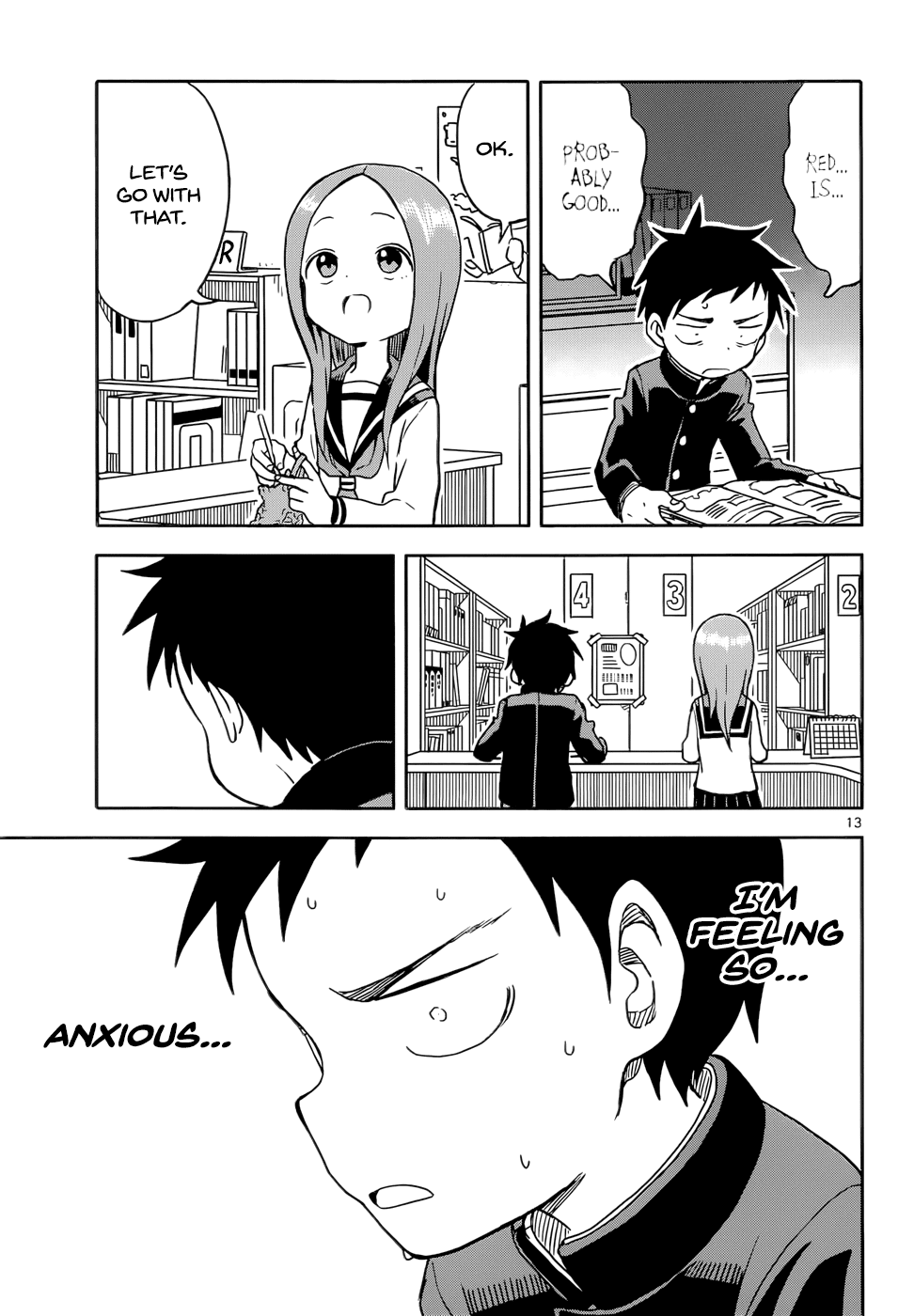 Karakai Jouzu no Takagi-san Chapter 97 page 13 - Chapter 97: Crocheting