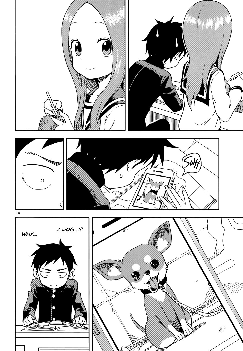 Karakai Jouzu no Takagi-san Chapter 97 page 14 - Chapter 97: Crocheting