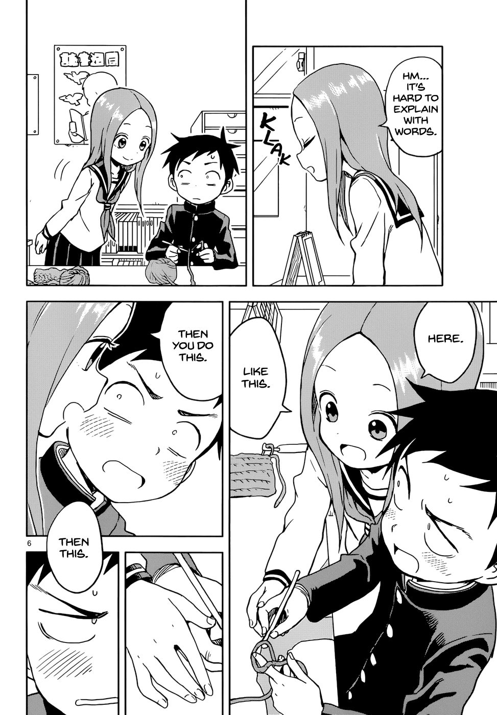 Karakai Jouzu no Takagi-san Chapter 97 page 6 - Chapter 97: Crocheting