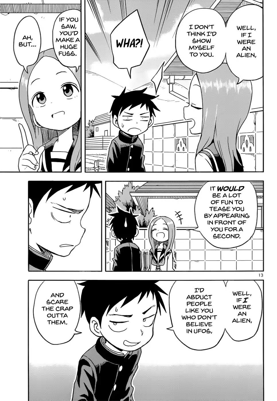 Karakai Jouzu no Takagi-san Chapter 98 page 13 - Chapter 98: UFO