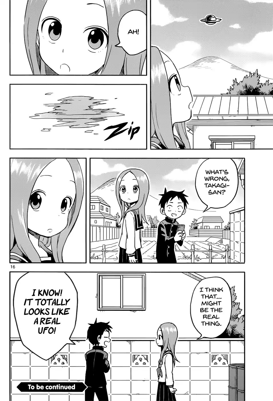 Karakai Jouzu no Takagi-san Chapter 98 page 16 - Chapter 98: UFO