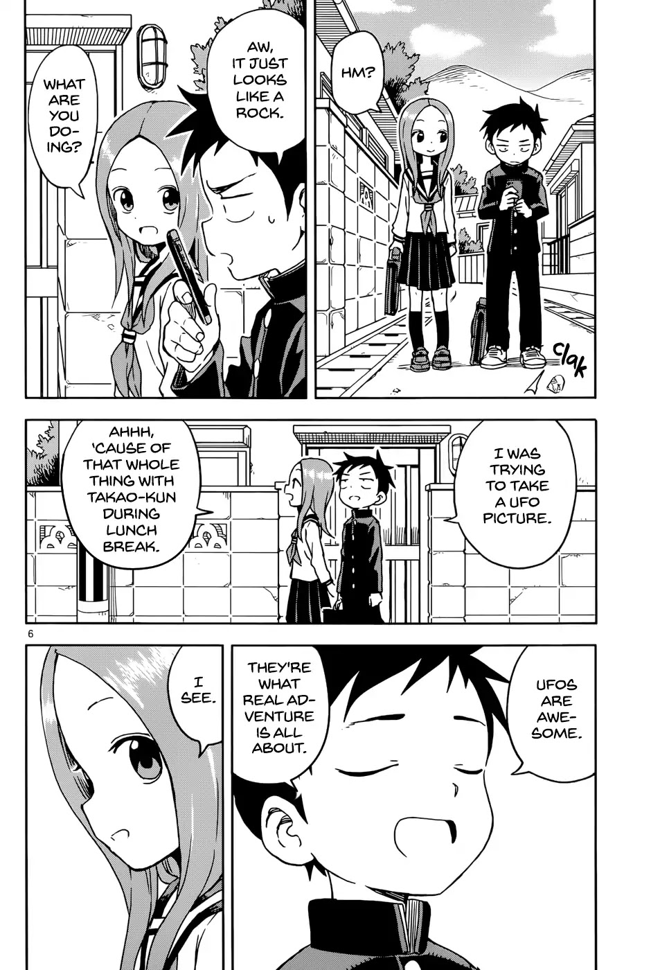 Karakai Jouzu no Takagi-san Chapter 98 page 6 - Chapter 98: UFO