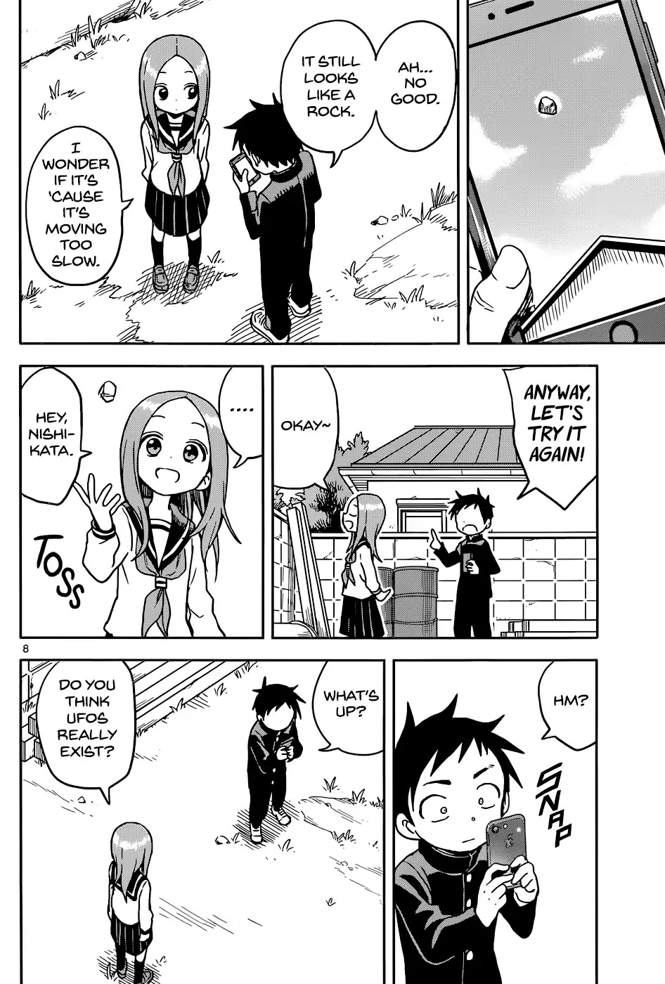 Karakai Jouzu no Takagi-san Chapter 98 page 8 - Chapter 98: UFO